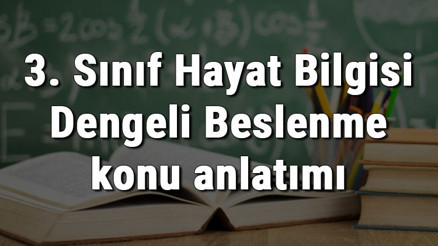 3. Sınıf Hayat Bilgisi Dengeli Beslenme konu anlatımı