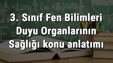 3. Sınıf Fen Bilimleri Duyu Organlarının Sağlığı konu anlatımı
