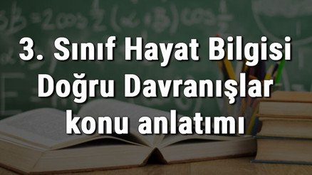 3. Sınıf Hayat Bilgisi Doğru Davranışlar konu anlatımı