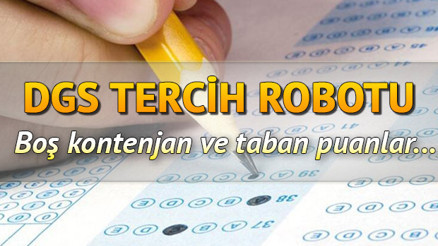 DGS tercih robotu 2020 ÖSYM DGS kontenjanları ve taban puanları sayfası