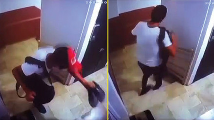 Maskeli ve şapkalı ayakkabı hırsızı kameraya böyle yansıdı