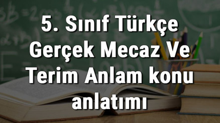 5. Sınıf Türkçe Gerçek Mecaz Ve Terim Anlam konu anlatımı