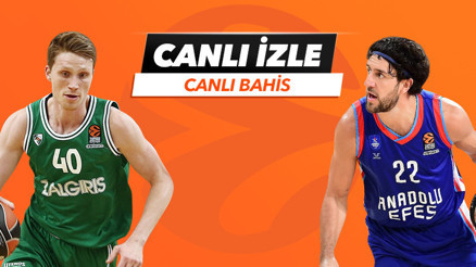 Anadolu Efes, Zalgiris deplasmanında Canlı yayın ve canlı iddaa Misli.comda...