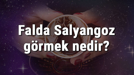 Falda Salyangoz görmek nedir Kahve falında salyangoz görmenin anlamı