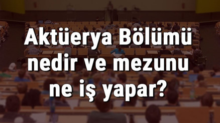 Aktüerya Bölümü nedir ve mezunu ne iş yapar Bölümü olan üniversiteler, dersleri ve iş imkanları