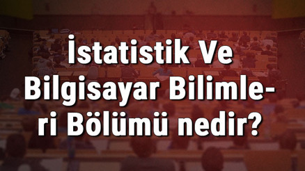 İstatistik Ve Bilgisayar Bilimleri Bölümü nedir ve mezunu ne iş yapar Bölümü olan üniversiteler, dersleri ve iş imkanları