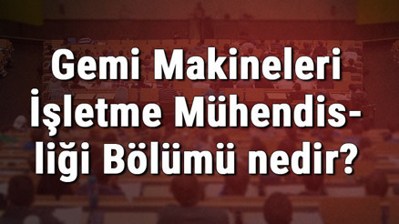 Gemi Makineleri İşletme Mühendisliği Bölümü nedir ve mezunu ne iş yapar Bölümü olan üniversiteler, dersleri ve iş imkanları Gemi Makineleri İşletme Mühendisliği Bölümü nedir ve mezunu ne iş yapar Bölümü olan üniversiteler, dersleri ve iş imkanları