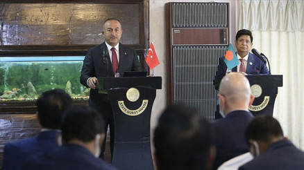 Bakan Çavuşoğlu: Bangladeşle 2 milyar dolarlık ticaret hacmi hedefine en yakın gelecekte ulaşabileceğimize inanıyoruz Bakan Çavuşoğlu: Bangladeşle 2 milyar dolarlık ticaret hacmi hedefine en yakın gelecekte ulaşabileceğimize inanıyoruz