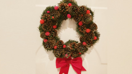 Yılbaşı temalı kapı süsü yapımı