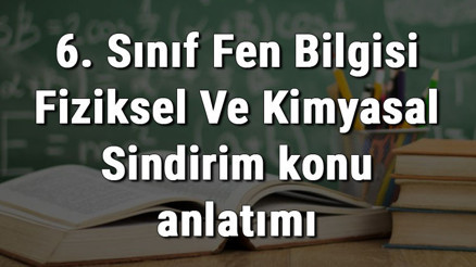 6. Sınıf Fen Bilgisi Fiziksel Ve Kimyasal Sindirim konu anlatımı