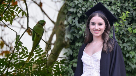 Yale’in kapısını yeşil papağanlarla açtı