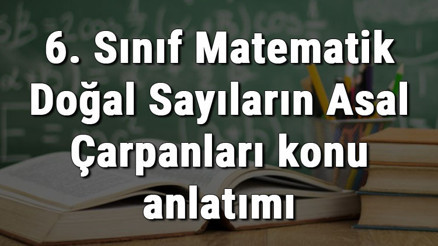 6. Sınıf Matematik Doğal Sayıların Asal Çarpanları konu anlatımı 6. Sınıf Matematik Doğal Sayıların Asal Çarpanları konu anlatımı