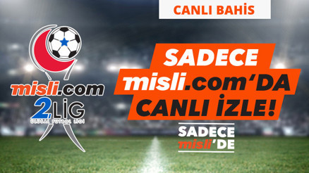 Misli.com 2. Lig Canlı Yayınları ve Canlı İddaa (14 Ocak 2021)