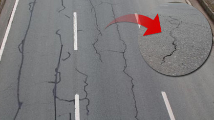 Karadeniz Sahil Yolunda çatlak tehlikesi Karadeniz Sahil Yolunda çatlak tehlikesi