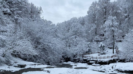 Suuçtu Şelalesi beyaza büründü... Ortaya harika görüntüler çıktı