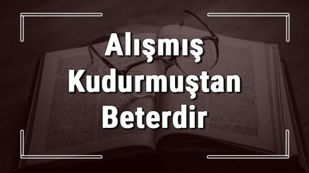 Alışmış Kudurmuştan Beterdir atasözünün anlamı ve örnek cümle içinde kullanımı (TDK)