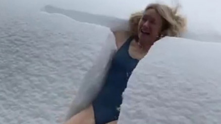 Ünlü oyuncunun videosu olay oldu: Kar yağınca aklıma geldi