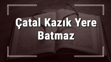 Çatal Kazık Yere Batmaz atasözünün anlamı ve örnek cümle içinde kullanımı (TDK)