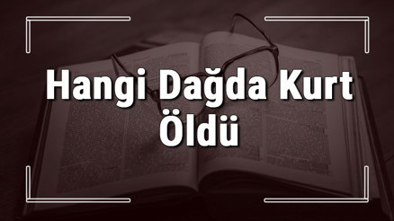 Hangi Dağda Kurt Öldü atasözünün anlamı ve örnek cümle içinde kullanımı (TDK) Hangi Dağda Kurt Öldü atasözünün anlamı ve örnek cümle içinde kullanımı (TDK)