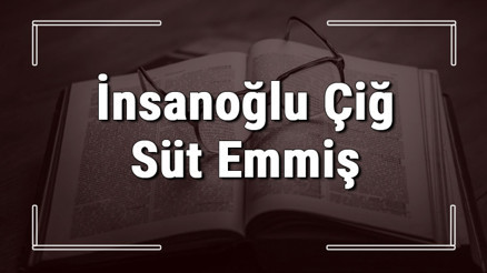 İnsanoğlu Çiğ Süt Emmiş atasözünün anlamı ve örnek cümle içinde kullanımı (TDK) İnsanoğlu Çiğ Süt Emmiş atasözünün anlamı ve örnek cümle içinde kullanımı (TDK)
