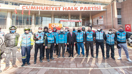 Kuryelere CHP desteği