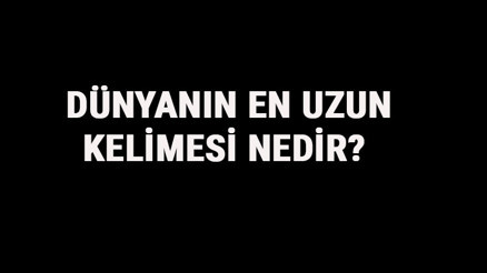 Dünyanın En Uzun Kelimesi Nedir Türkçede Ve Diğer Dillerde En Uzun Olan Kelimeler