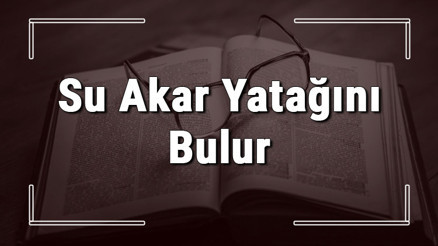 Su Akar Yatağını Bulur atasözünün anlamı ve örnek cümle içinde kullanımı (TDK)