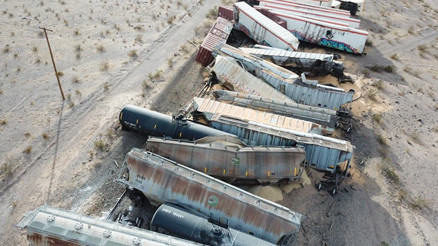 ABDde feci kaza 44 vagon raydan çıktı