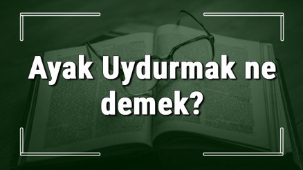 Ayak Uydurmak ne demek Ayak Uydurmak deyiminin anlamı ve cümle içinde örnek kullanımı (TDK) Ayak Uydurmak ne demek Ayak Uydurmak deyiminin anlamı ve cümle içinde örnek kullanımı (TDK)