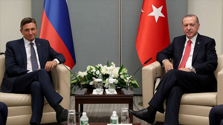 Cumhurbaşkanı Erdoğan, Slovenya Cumhurbaşkanı Pahor ile görüştü