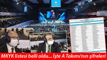 AK Parti MKYK listesi belli oldu AK Parti MKYK listesi belli oldu
