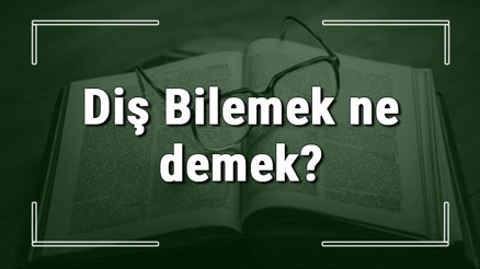 Diş Bilemek ne demek Diş Bilemek deyiminin anlamı ve örnek cümle içinde kullanımı (TDK)