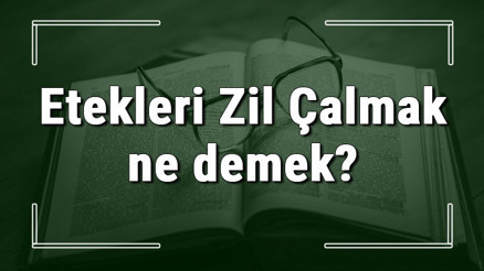 Etekleri Zil Çalmak ne demek Etekleri Zil Çalmak deyiminin anlamı ve örnek cümle içinde kullanımı (TDK) Etekleri Zil Çalmak ne demek Etekleri Zil Çalmak deyiminin anlamı ve örnek cümle içinde kullanımı (TDK)