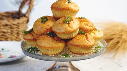 Tadı tuzu yerinde: Dereotlu peynirli tuzlu muffin