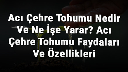 Acı Çehre Tohumu Nedir Ve Ne İşe Yarar Acı Çehre Tohumu Faydaları Ve Özellikleri