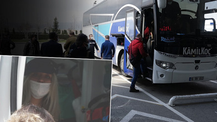 Otobüste koronavirüs paniği