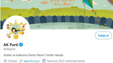 AK Partinin sosyal medya hesaplarına 23 Nisan logosu