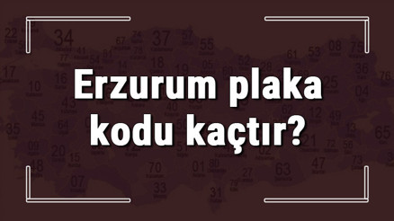 Erzurum plaka kodu kaçtır Erzurum ve ilçelerinin plaka harfleri