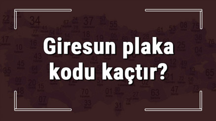 Giresun plaka kodu kaçtır Giresun ve ilçelerinin plaka harfleri