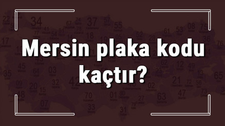 Mersin plaka kodu kaçtır Mersin ve ilçelerinin plaka harfleri