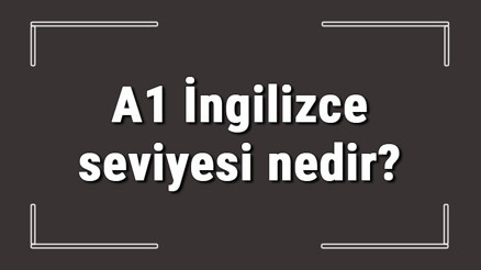 A1 İngilizce seviyesi nedir A1 İngilizce konuları ve hakkında bilgi A1 İngilizce seviyesi nedir A1 İngilizce konuları ve hakkında bilgi