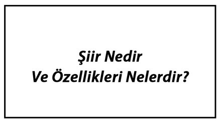 Şiir Nedir Ve Özellikleri Nelerdir Şiir Örnekleri Ve En Sevilen Şiirler
