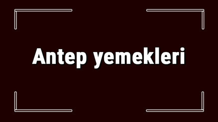 Antep yemekleri - Gaziantepde ne yenir ve neyi meşhur Gaziantep mutfağı yemeklerinin isimleri ve listesi