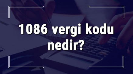 1086 vergi kodu nedir Gecikme zammı ödeme işlemi