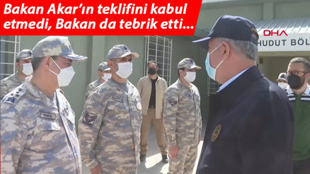 Son dakika... Milli Savunma Bakanı Akar ile astsubay arasında duygulandıran diyalog