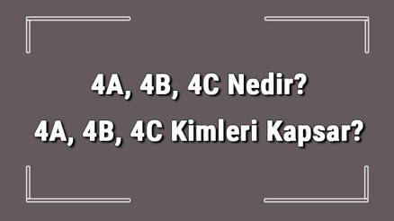 4A, 4B, 4C Nedir 4A, 4B, 4C Kimleri Kapsar 4A, 4B, 4C Nedir 4A, 4B, 4C Kimleri Kapsar