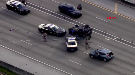 ABDde filmleri aratmayan hırsız-polis kovalamacası