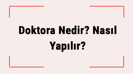 Doktora Nedir Nasıl Yapılır Doktora Kaç Yıl Sürer