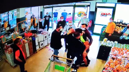 Marketteki sıra tartışmasında dehşet anları 3 sivil jandarma görevlisini yaraladı