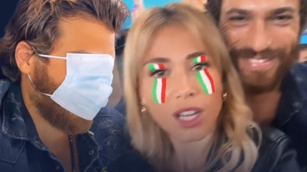 EURO 2020deki Türkiye - İtalya maçına damga vurdular Diletta Leotta sevindi, Can Yaman üzüldü